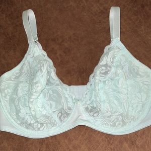 Donna Loren Light Green Lace Unlined Bra